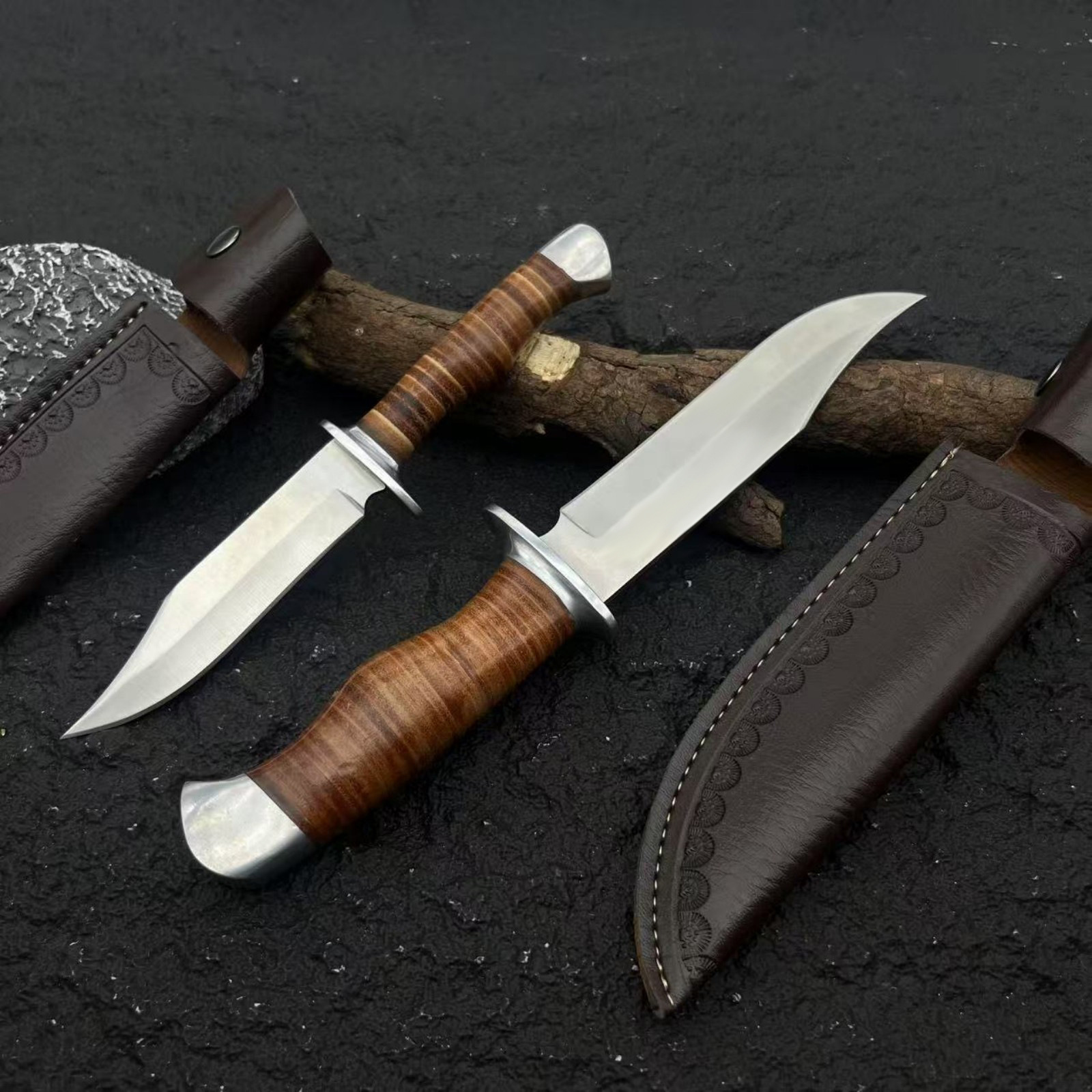 户外随身便携一体防身直刀高硬度不锈钢求生露营刀家用锋利水果刀