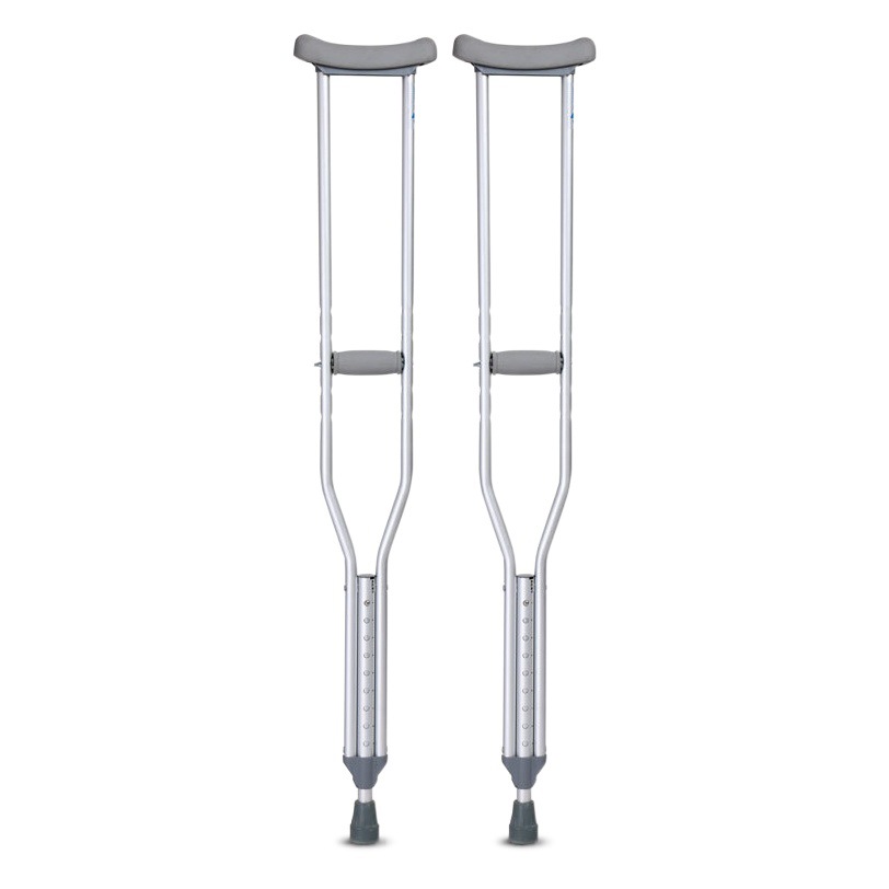 Muletas de axila muletas de aleación de aluminio Muletas médicas dobles antideslizantes ayuda para caminar para ancianos muletas discapacitadas muletas de altura ajustable muletas individuales