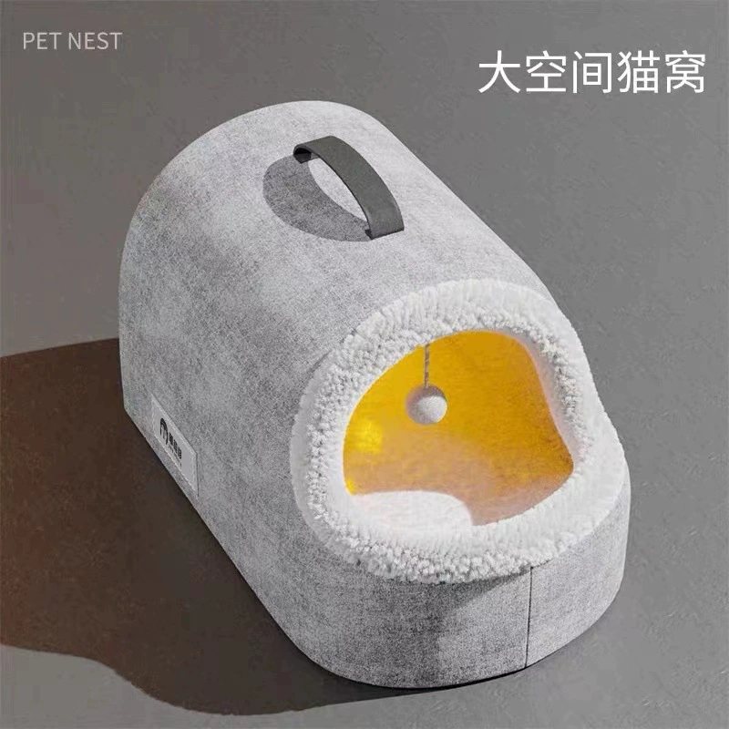 Кошачье гнездо теплое зимой, закрытое и безопасное, кошачье гнездо для домашних животных, кошачий домик, товары для дома, универсальный электрический обогрев для всех сезонов.