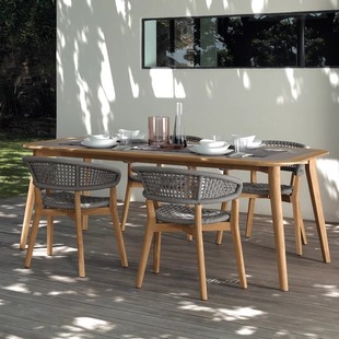 Nordic Outdoor Rattan Small Sofa Outdoor Garden Balcony Courtyard Waterproof Sun Protection Leisure Restaurant Rattan Table and Chair Combination