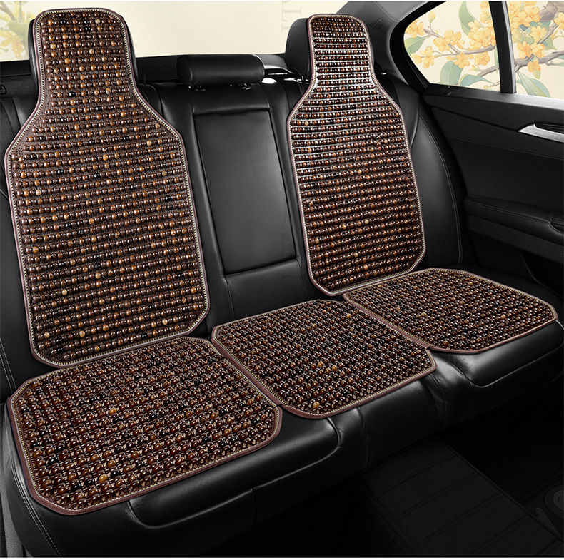 Ice Bodhi Car Seat Cushion Summer Cooling Cushion Single Piece Car Ventilated Breathable Wooden Beads Four Seasons Universal Car Seat Cushion