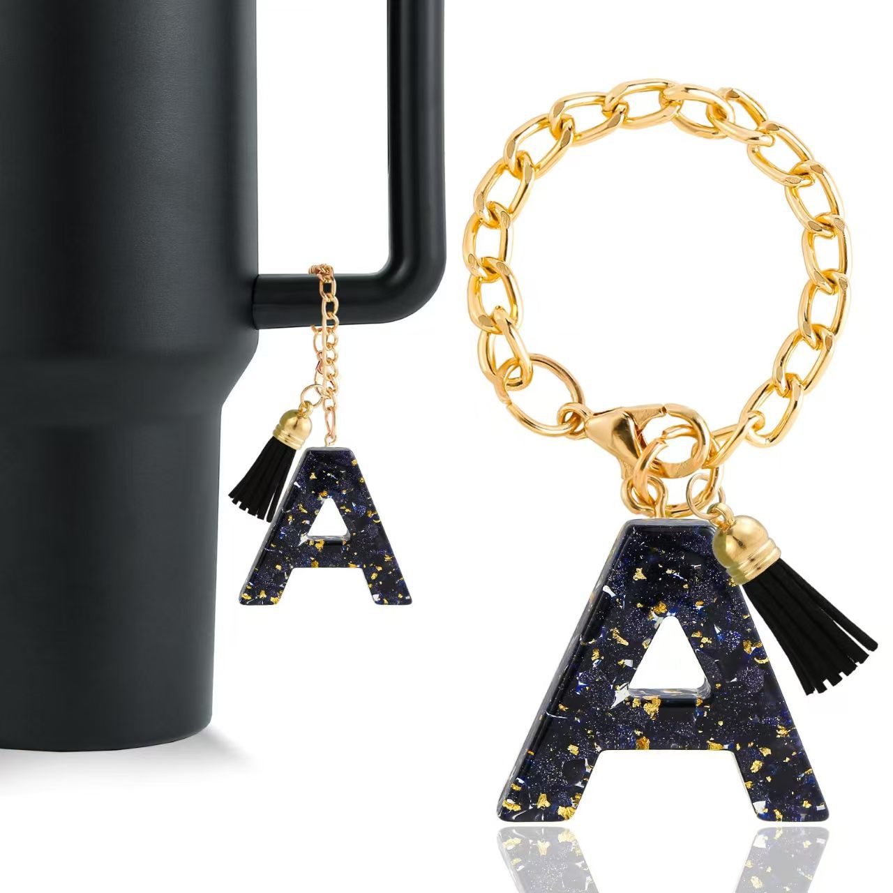 Stanley Cup Resin Letter Keychain Keychain Accessories Hanging Pendant Stanley Cup Decoration Accessories