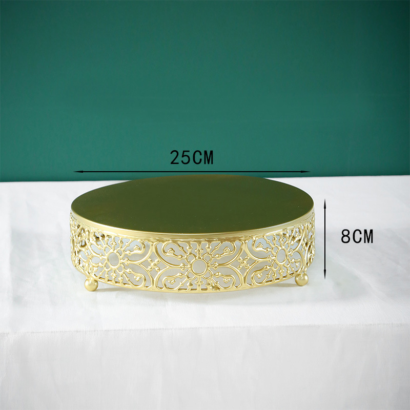 Plato de postre, platos de refrigerio, platos de bodas de hierro forjado, estantes de pasteles, pasteles, pasteles, frutas, bandejas de exhibición de refrigeración