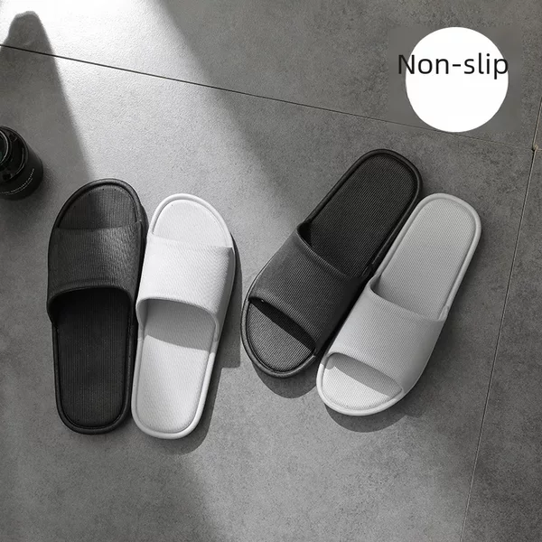 2407 Slippers for Men Indoor Couples Home Non-Slip Soft Bottom Bath Bathroom Slippers Women's Summer Slippers