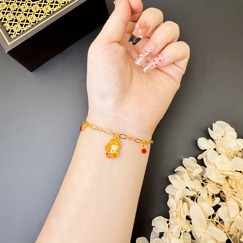 Vietnam Sha Jinguo tide nueva pulsera sirena china de alta calidad esmalte color artesanía joyas de mano fuente