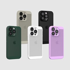 iPhone16promax対応 放熱ネットケース Apple15超薄型通気性スマホケース 14レンズフィルム 13フルカバー