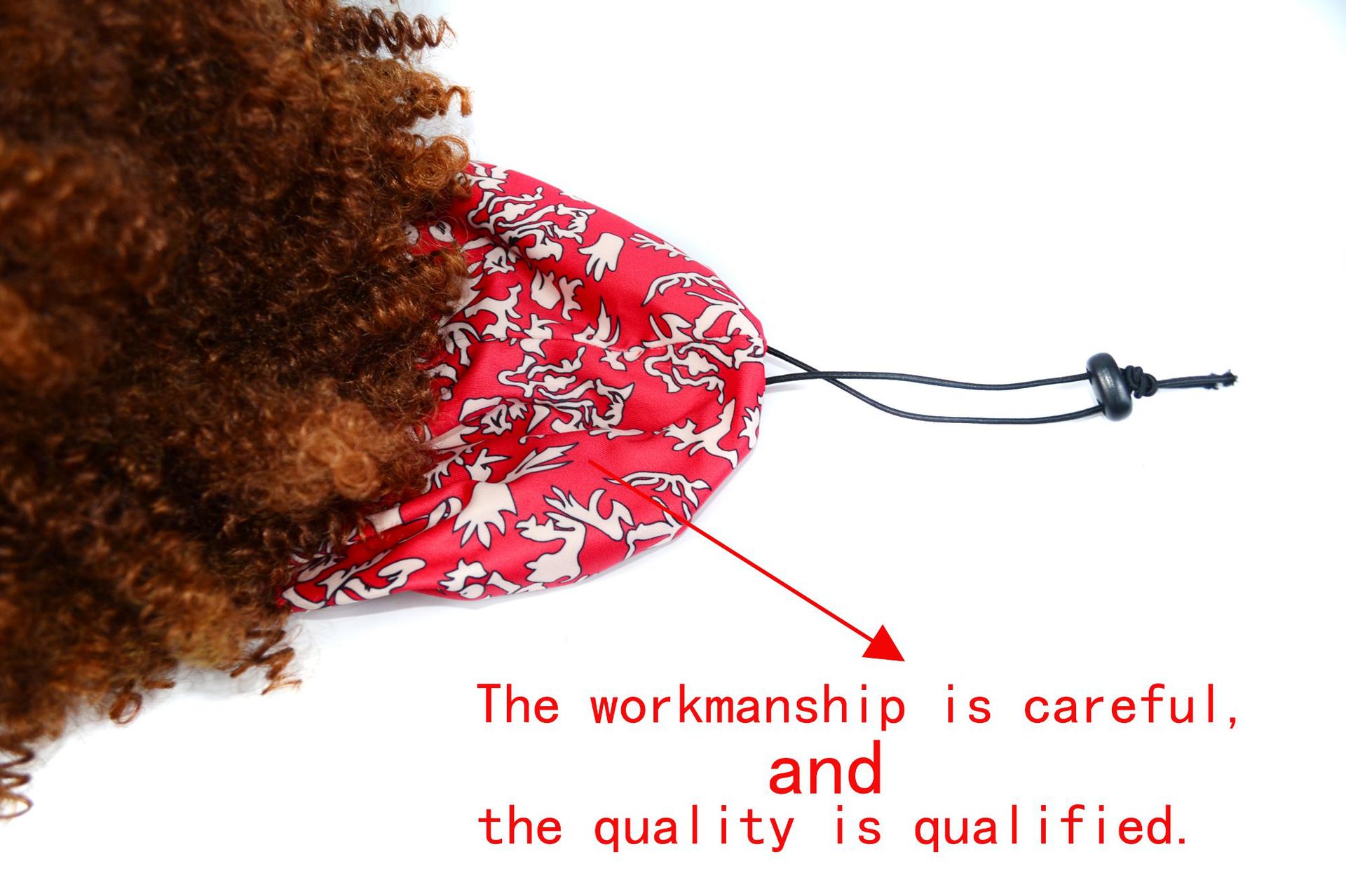 Sintetička perika Traka za glavu crni gradientni eksplozivni trak za glavu s malim rolom_voghion.com