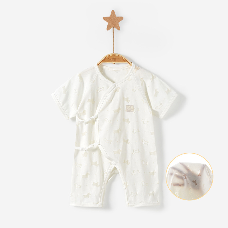 Bebé mono verano delgada manga corta monje 0 traje 3 meses de edad ropa recién nacido Ropa niños y niñas Bebé Ropa de verano image 7