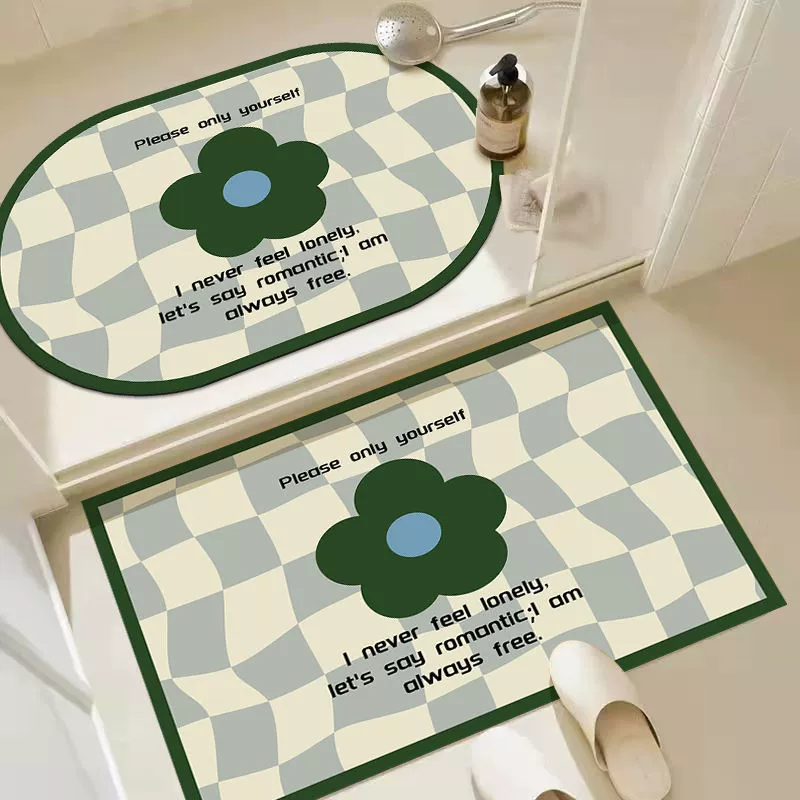 Дикатиловый коврик для ванной воды абсорбционный коврик небольшой свежий туалет быстрый сухой нескользящий и устойчивый к грязи туалет дверной коврик для ног