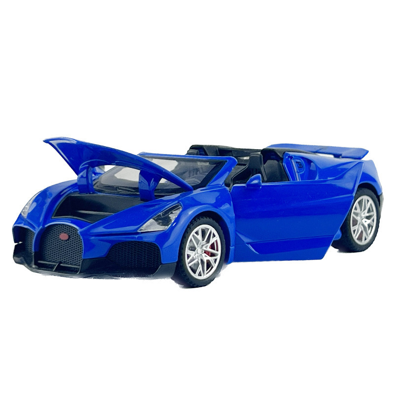 Lijiaxin modelo de coche de aleación 1:32 bugatdi Mistral Tire hacia atrás convertible coche deportivo modelo de coche de juguete adornos