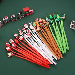 圣诞硅胶摇摇乐中性笔学生黑色签字水笔圣诞节卡通学生文具小礼品