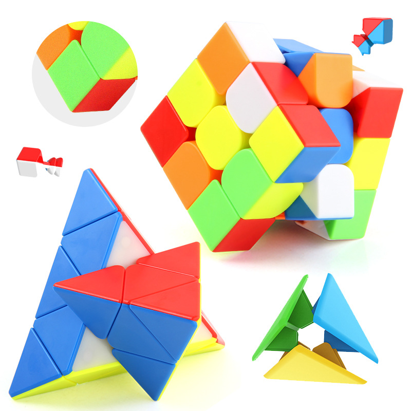 Moyu serie magnética dos tres cuatro cinco orden Cubo de Rubik pirámide magnética cinco Cubo de Rubik 3D tridimensional en forma de juguete Cubo de Rubik