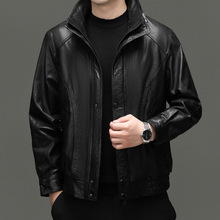 品牌头层牛皮皮衣男真皮时尚机车服皮夹克短款男装外套潮真皮皮衣