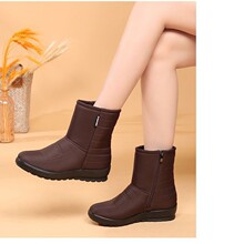 雪地靴女2026新款棉靴加绒雪地棉妈妈鞋棉防水短靴保暖鞋老人棉鞋