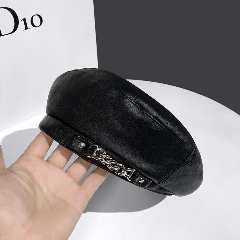 Englische achteckige Lederkette für Kinder, beliebte koreanische Version, robuste und vielseitige PU-Lederkette_voghion.com