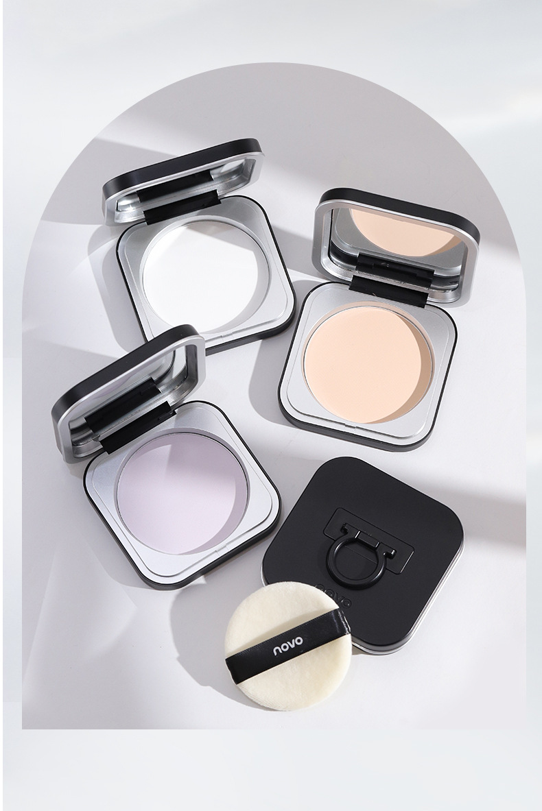 NOVO Light, translucent, feather-like setting Powder Compact, contouring, concealing, waterproof, sweat-proof, non-sticky powder, dry and wet dual-purpose student loose powder undefined