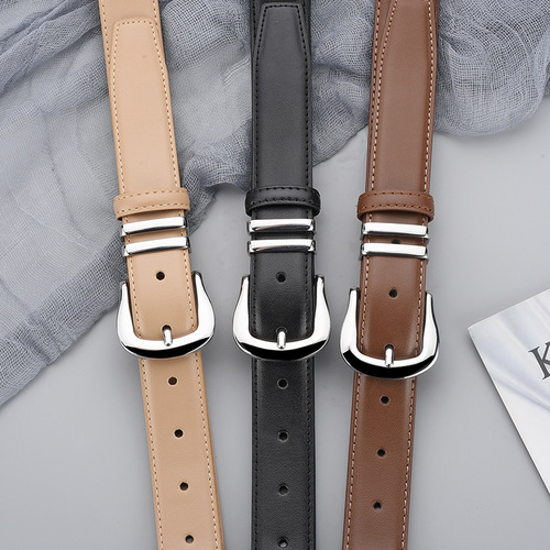  New Women's Genuine Leather Belt Fashion Trend Accessory Jeans Belt for Women Ins Style High-Quality Versatile