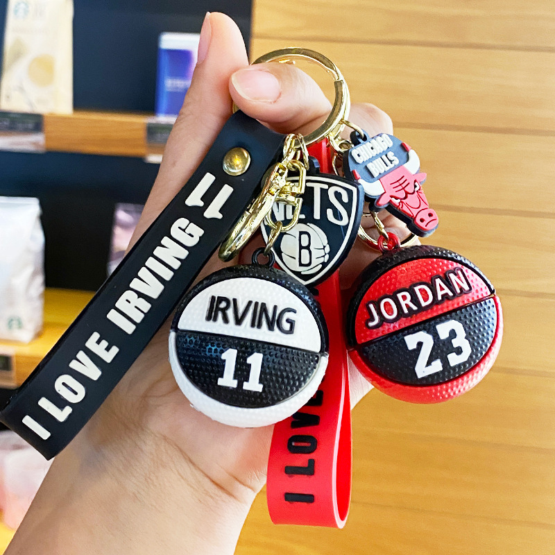 NBA star Kobe James Jordan basketball keychain cute exquisite children bag pendant gift NBA star Kobe James Jordan basketball keychain cute exquisite children bag pendant gift