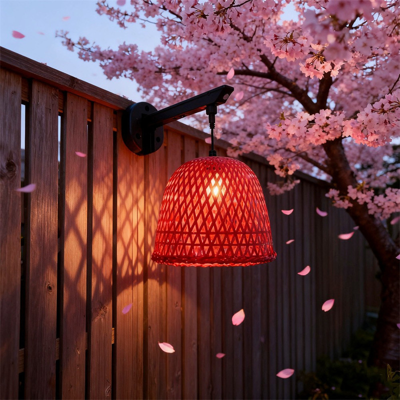 Courtyard Solar Bamboo Lantern Outdoor Wall Retro Woven Decorative Lamp Stylish Simple Bamboo Lampshade Garden Lantern Courtyard Solar Bamboo Lantern Outdoor Wall Retro Woven Decorative Lamp Stylish Simple Bamboo Lampshade Garden Lantern