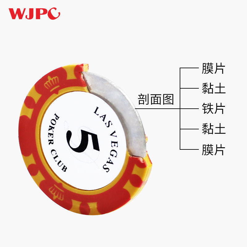 Monedas de chips redondas Baccarat Mahjong Sala de ajedrez y tarjetas Texas Chips Set Club Chips Puntos de Monedas Comercio Exterior