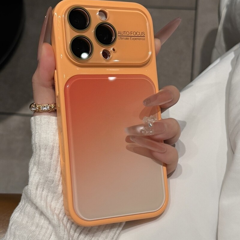 New Gradient Color-Blocking Phone Case Suitable for iPhone 17 Pro Max, Full-Cover Lens Protection, Anti-Drop Protective Case for Apple 17