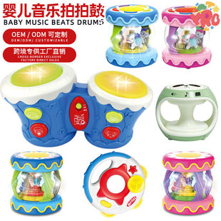 Cross-border Amazon Infant Electric Carousel Hand-clapped Drum Music Early Education Enlightenment Puzzle Percussion Instrument Play