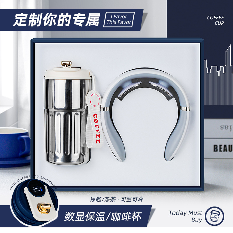 Práctico conjunto de regalos de negocios Taza de café de regalo de mano de la empresa evento anual logotipo personalizado