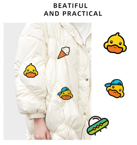 Down jacket repair subsidy little yellow duck cartoon cloth patch clothing self-adhesive patch patch down jacket repair hole decorative patch