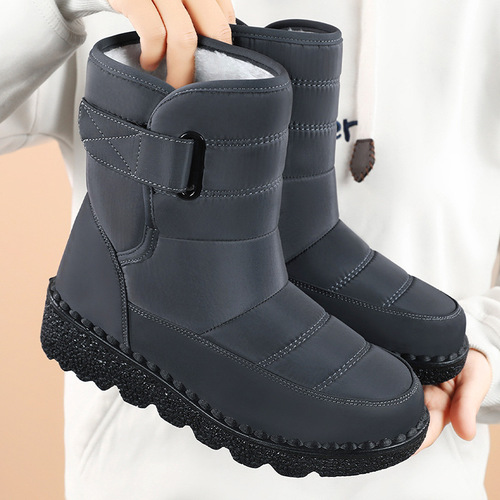 Women's Cotton Boots, Winter New Arrival, Plus-Size Fleece-Lined & Thickened Long-Style Boots—Polyurethane, Lightweight, Warm Snow Boots