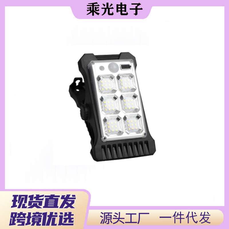 Luz solar transfronteriza con clip para jardín, luz LED recargable por USB, iluminación exterior, estilo pastoral, redonda, súper brillante