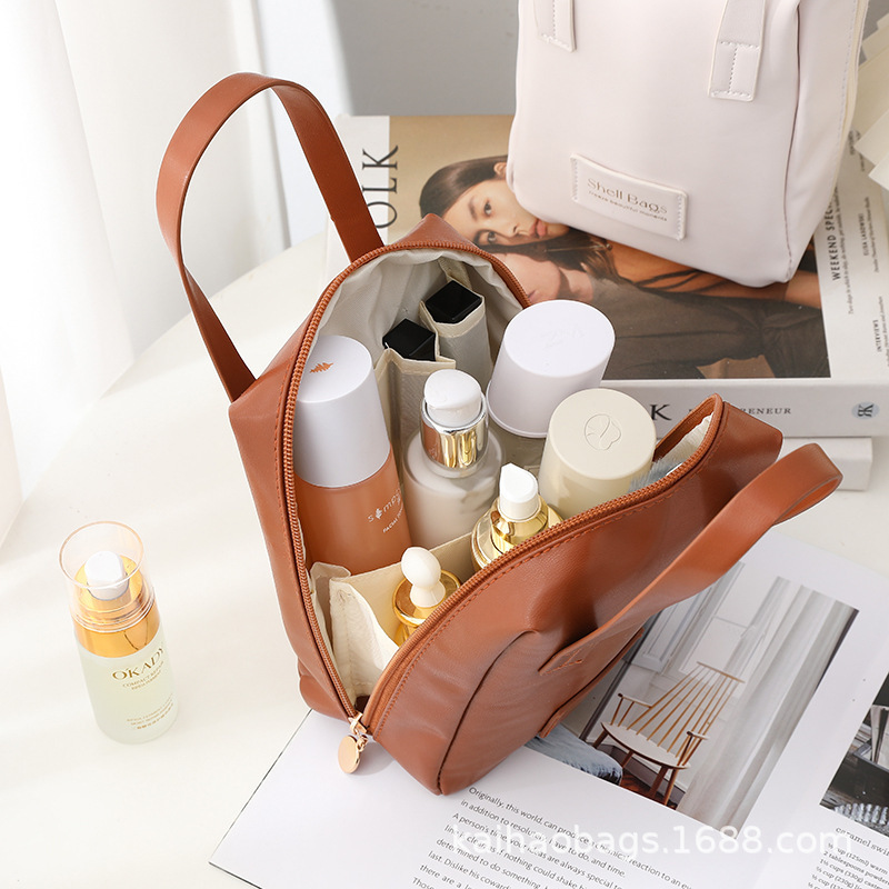 Shell portable makeup bag, portable large capacity makeup storage bag, waterproof internet celebrity high beauty makeup bag_voghion.com