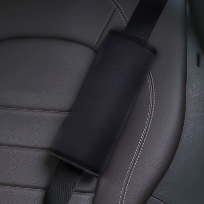 Seat belt shoulder pad – Anti-Neck Strangulation Protective Cover - classic-black-thick-shoulder-pads