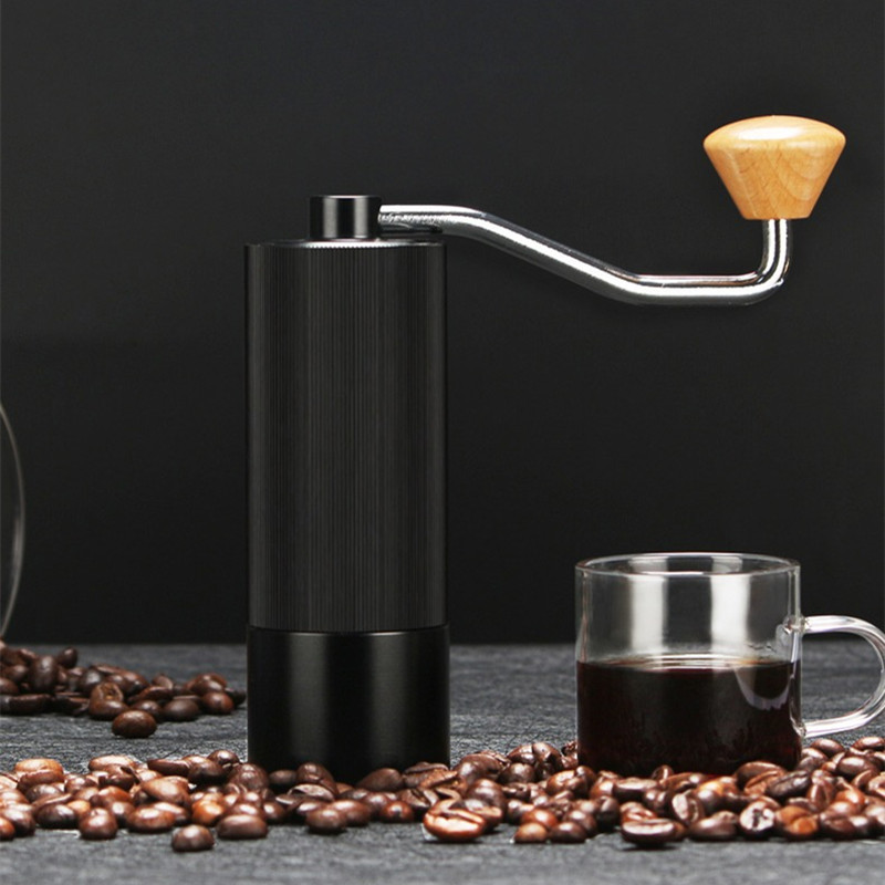 Manivela molinillo de café hogar portátil punzonado manual italiano molinillo de café Corazón de acero inoxidable máquina de café de molienda