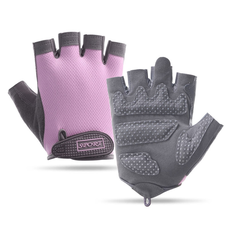 Guantes de Ciclismo de Medio Dedo de Malla Transpirable Antideslizante para Deportes