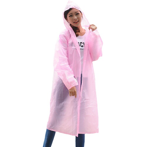 Disposable raincoat for adults thickened outdoor PVC transparent one-piece PE environmentally friendly frosted peva raincoat manufacturer wholesale