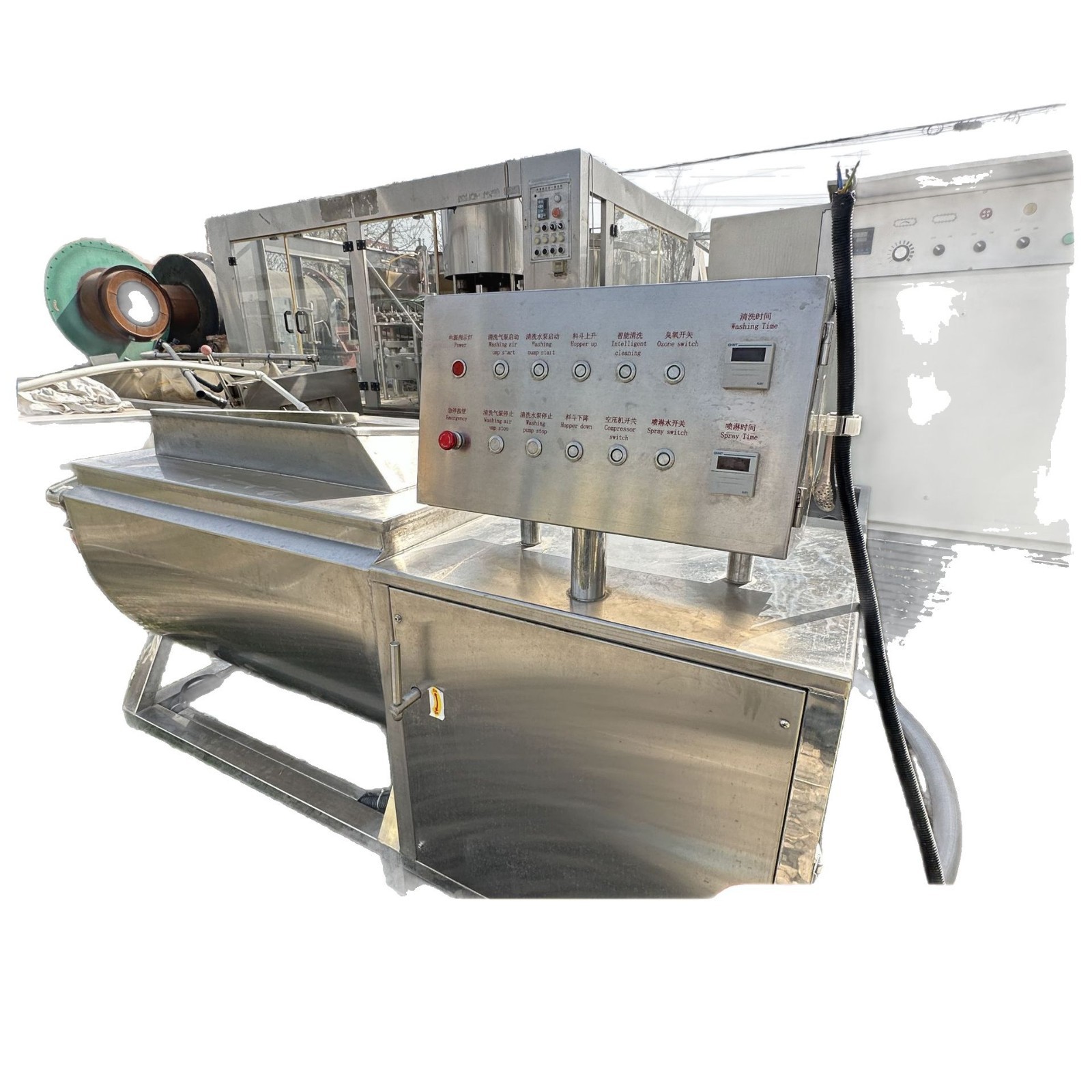 Lavadora de vórtice de segunda mano, equipos de limpieza de frutas y verduras, máquina de procesamiento de verduras image 6