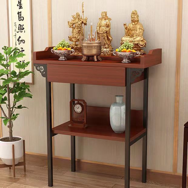 Home Worship Table Buddha Table Buddha Niche God of Wealth Worship Table Buddha Cabinet Solid Wood Stand Cabinet Buddha Table Fragrant Case Shelf Simple Modern