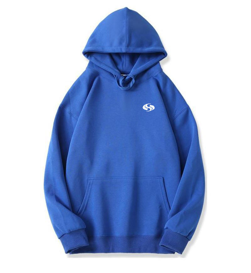 Men's Clothing 400G Silver Fox Fleece Fleece Lined Sweatshirt, Long Sleeved, Fleece Lined, Drop Shoulder, Hooded, 8S Pattern, Autumn/winter Style._voghion.com