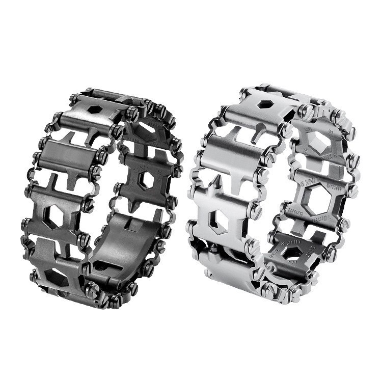 Experts Choose 29-in-1 Multifunctional Outdoor Tool Bracelet, Adjustable and Detachable Combination Tool Replacement Watch Strap