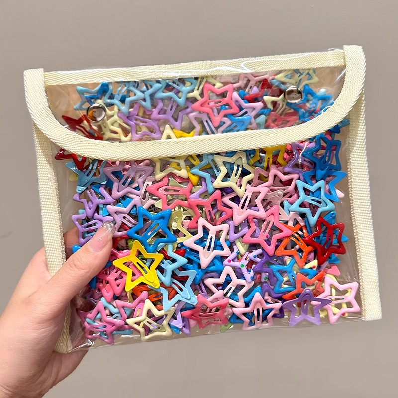 Pin de cabello para niños estrella pin de cabello para mujeres lindas bebés pequeños clips tocado de cabello para niñas rotas pin de cabello BB pin de cabello pentagonal