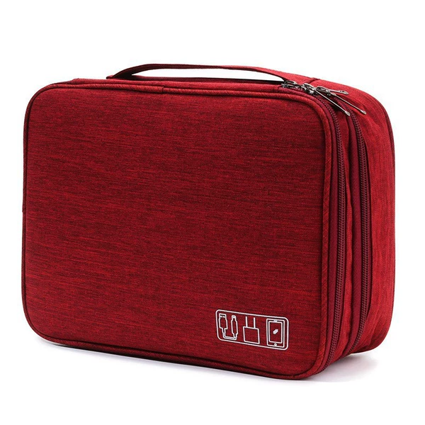 Three-layer bag burgundy
