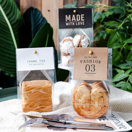 饼干包装袋卡头透明曲奇玛德琳雪花酥蝴蝶酥迷你小吐司袋机封袋子