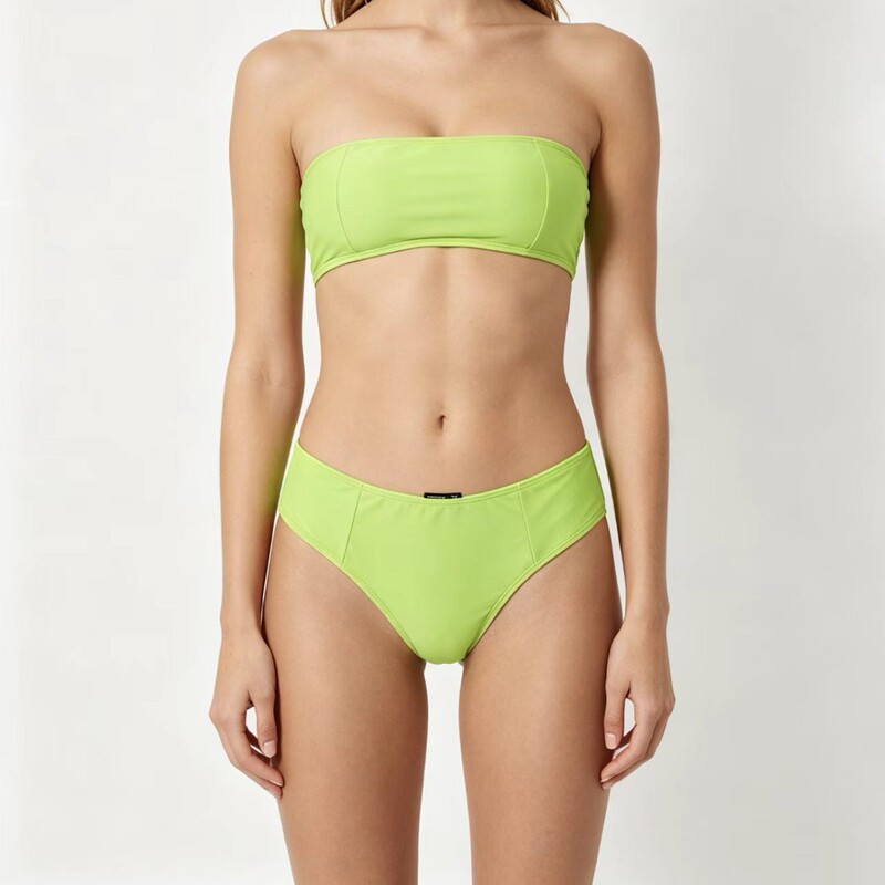 2026 New Women's Solid Color Sexy Bikini Swimsuit High-Waisted Triangle Bottoms 2026 New Women's Solid Color Sexy Bikini Swimsuit High-Waisted Triangle Bottoms