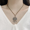 Retro pendant with tassels, accessory, silver 925 sample