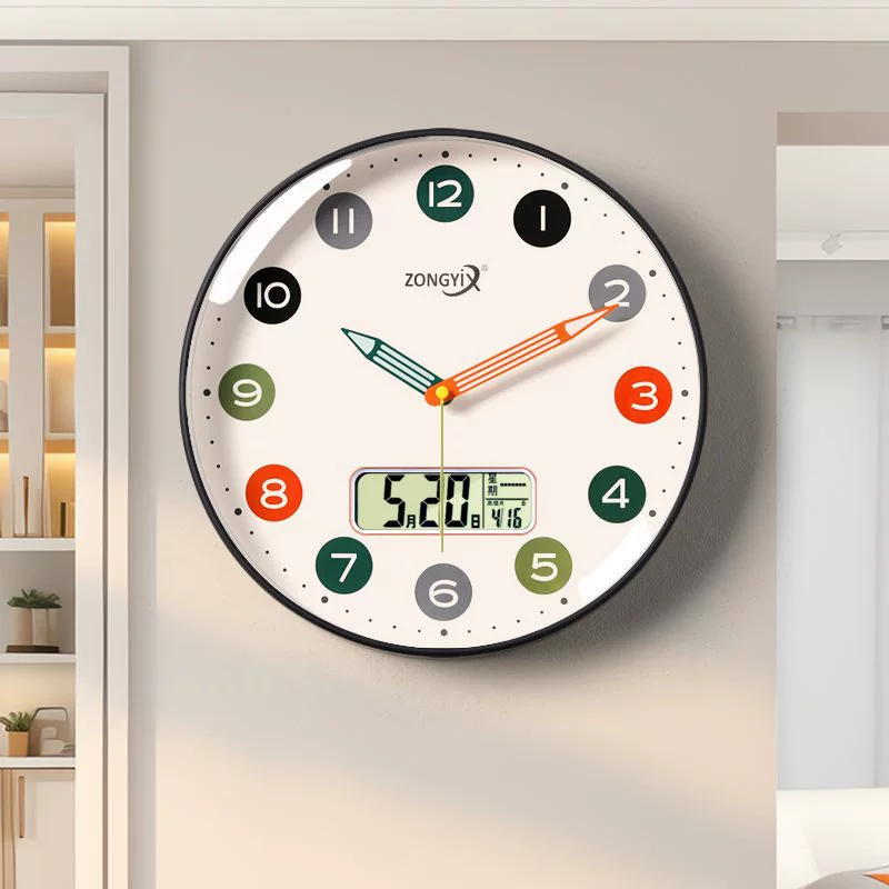 Quartz creative wall calendar, watch, internet celebrity