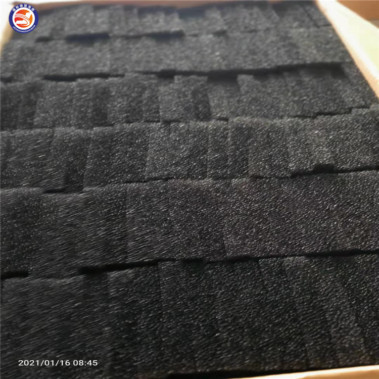 3~20mm黑色35ppi阻燃过滤棉 聚氨酯爆破粗孔海绵防尘过滤网片材