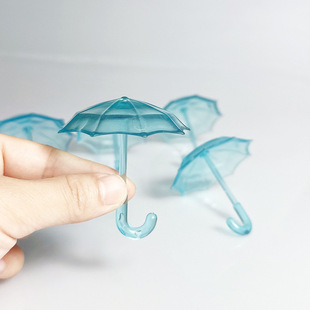 Mini Small Umbrella Model Dollhouse Dollhouse Furniture Ornaments Kidsren's Play House Toys Transparent Plastic