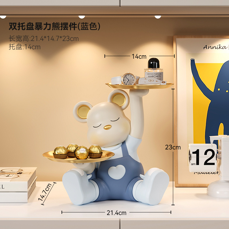 暴力熊置物小さなアイデア玄関キー収納ホームアクセサリーリビング装飾ギフト部屋寝室デスクトップ