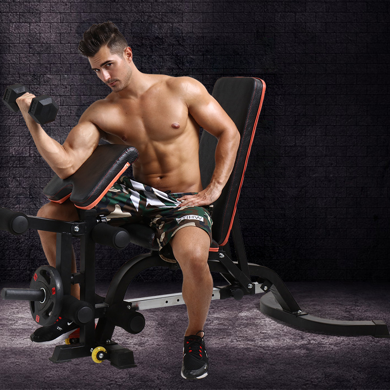 Xinjuli profesional mancuerna taburete hogar comercial multifuncional abdominales taburete volador de aves Banco Silla de fitness