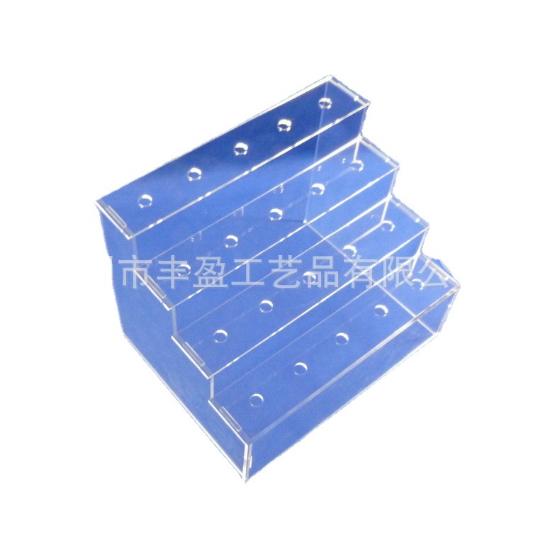 工厂做的拆卸亚克力梯形推推乐架 有机玻璃糕点烘焙展示架